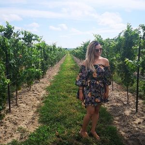 Off-shoulder dress from “For Love and Lemons”